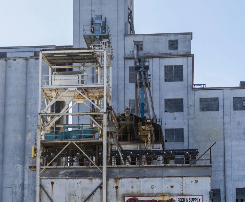 Industrial machinery at a commercial facility; representative stock photograph